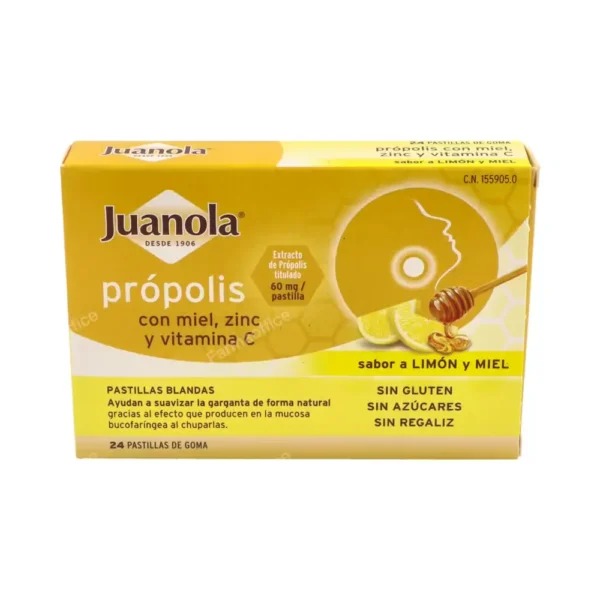 JUANOLA PROPOLIS PASTILLAS LIMON MIEL 24 PAST