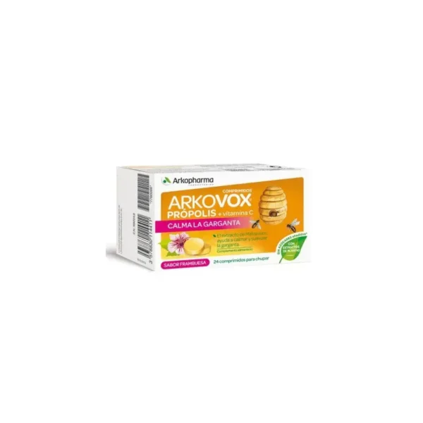 ARKOVOX PROPOLIS + VITAMINA C 24 COMPRIMIDOS MASTICABLES SABOR FRAMBUESA