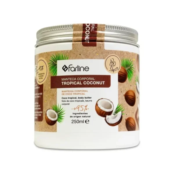 FARLINE MANTECA CORPORAL TROPICAL COCONUT  1 TARRO 250 ml